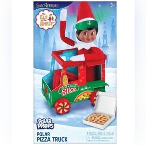 NEW! Polar Pizza Truck for Elf on the Shelf - Fun Props  Accessories for Scenes